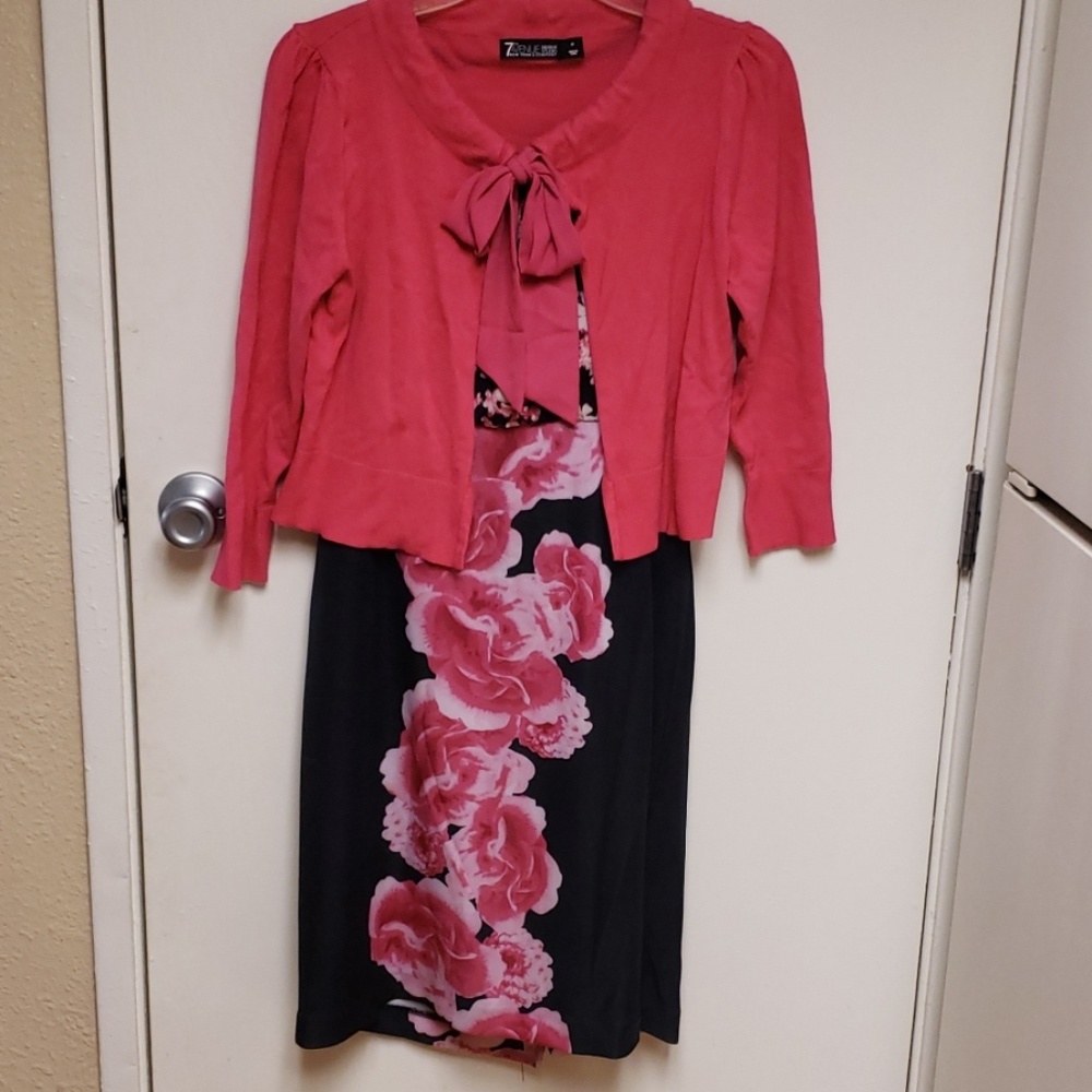 7th Avenue hot pink cardigan